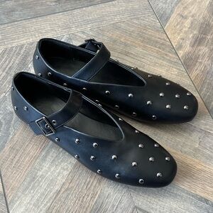 Leather Alaïa inspired Studded flats (7.5) Brand New